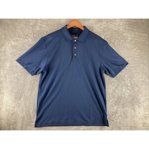 Grand Slam‎ Polo Shirt Mens Large Blue Performance Air Flow Golf Outdoors